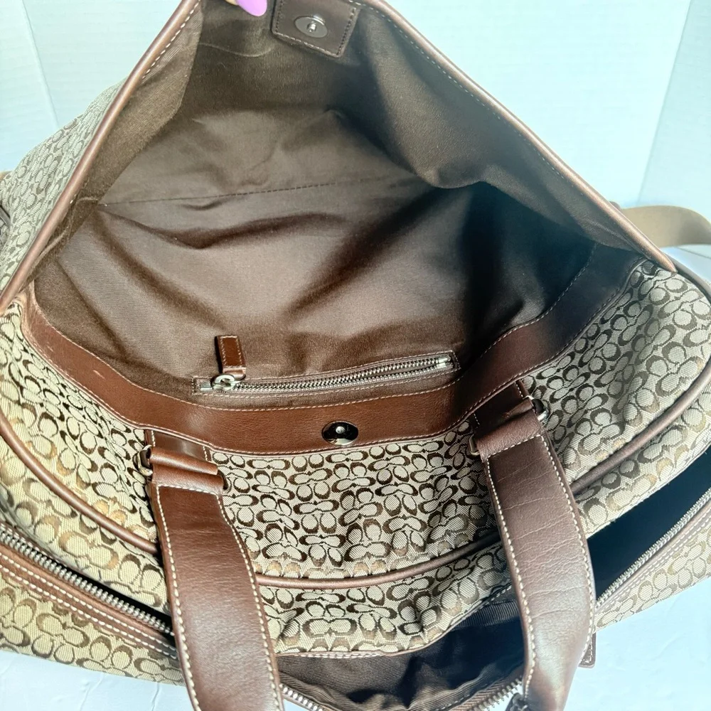 Coach Hudson Commuter Briefcase | C Signature Canvas & Leather | Laptop Bag - Picture 9 of 13